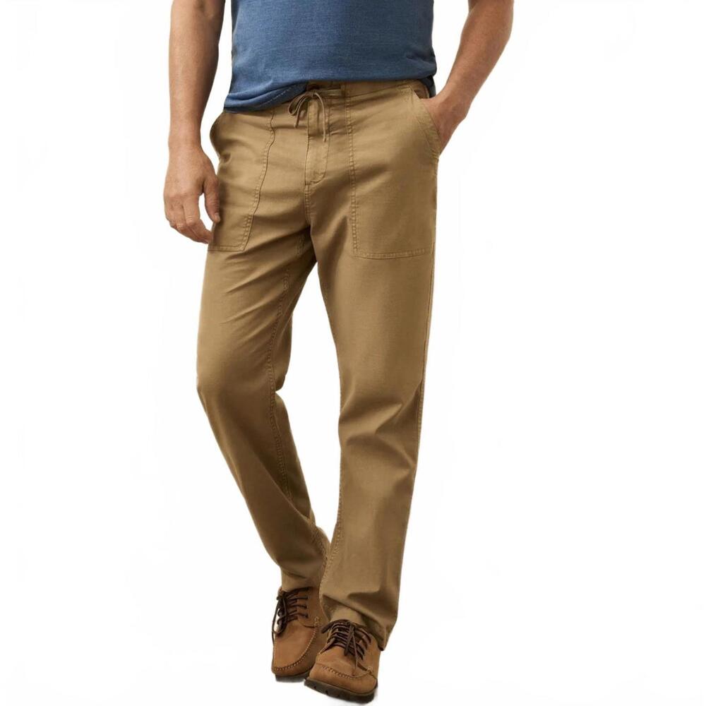 $168 New Faherty Men’s Dune Utility Pants Wok-Wood Bark Size XXL Organic Cotton